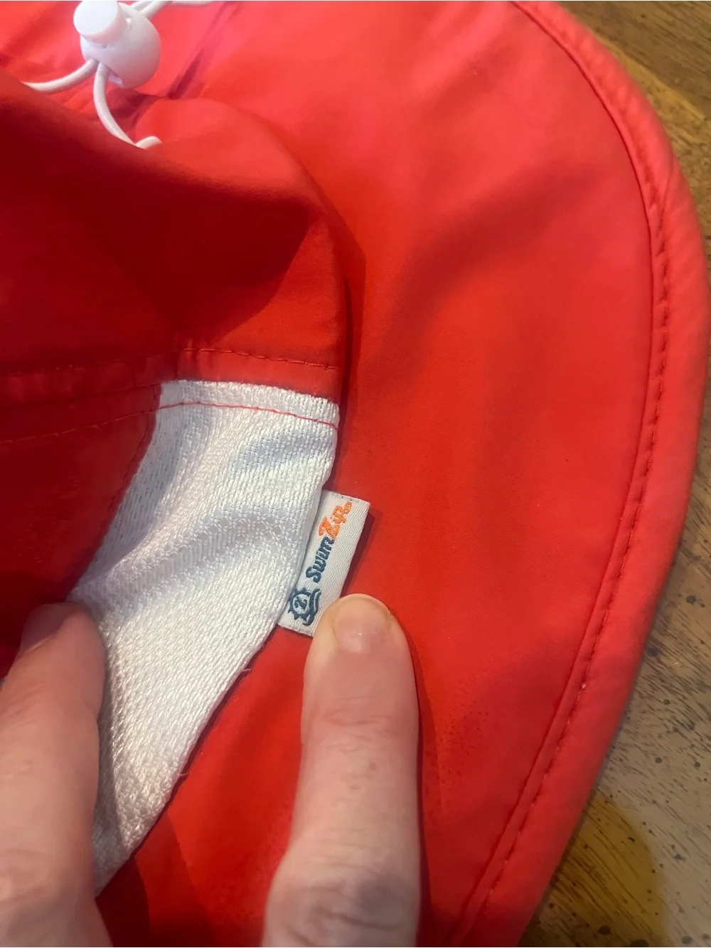 Kids Sun Hat in Bright Red with White Mesh Accent